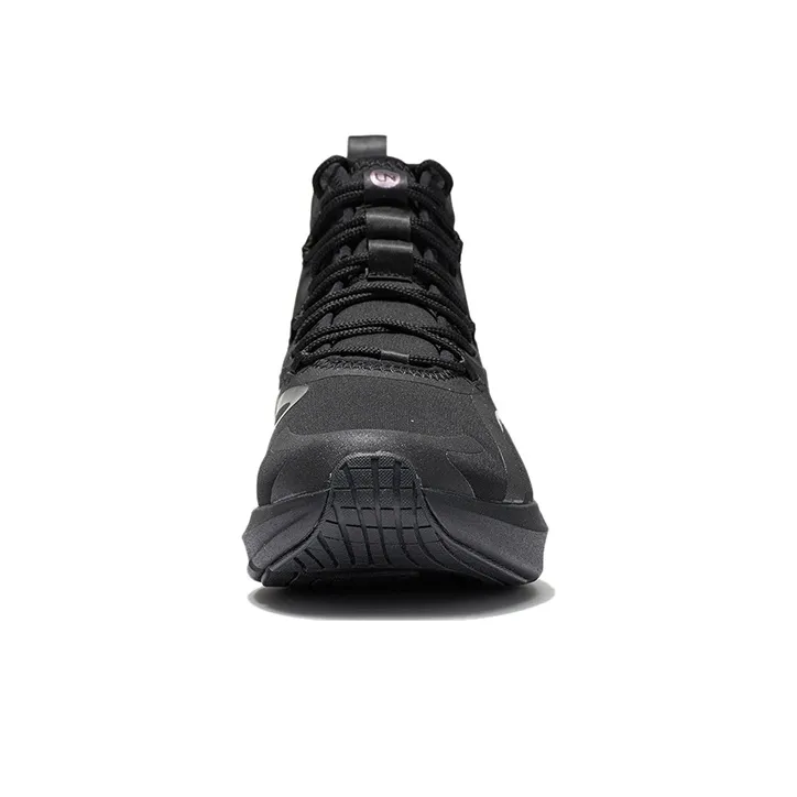 LiNing Shocked Wear-Resistant High-Top Running Shoes Women's Black-4