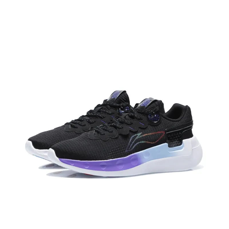 LiNing Cushioning Anti-Slip And Wear-Resistant Rebound Low-Top Running Shoes Men's Black-2