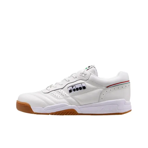 Diadora Stylish Skateboarding Shoes Unisex Low-Top White/Black Red/Green/Brown