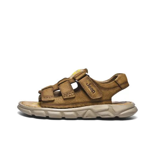 Jeep Beach Sandals Men Light Brown