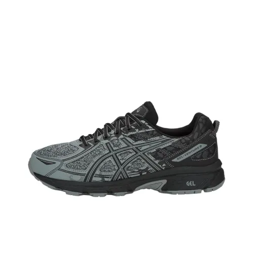 Asics Gel-Venture 6 Running Shoes Men Low-Top Stone Gray/Black