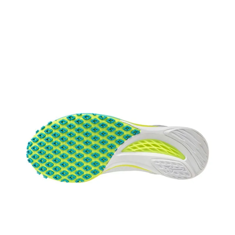 Mizuno Wave Duel 2 Breathable Anti-Slip And Wear-Resistant Low-Top Running Shoes Women's White Blue Yellow-4