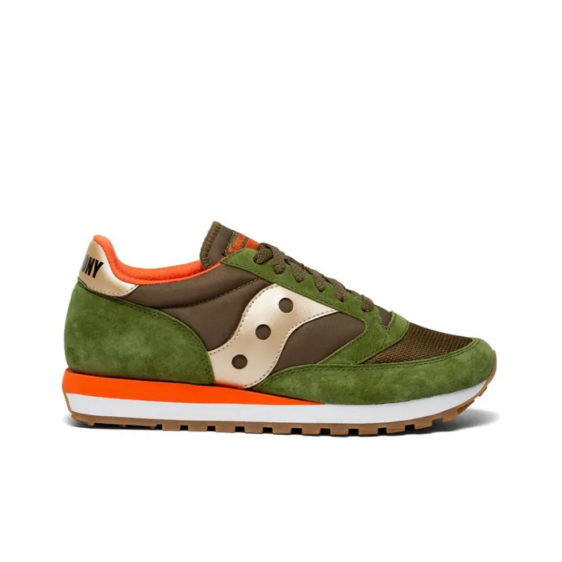 Saucony Jazz 81 Running Shoes Unisex Low-Top Green/Brown/Orange/White-1