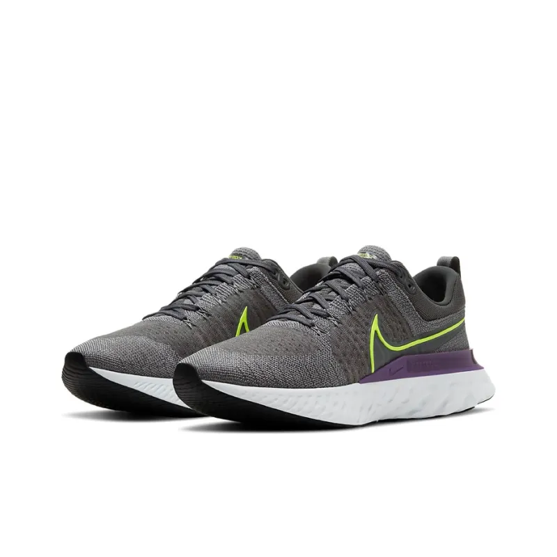 Nike React Infinity Run Flyknit 2 Grey Volt Wild Berry-2