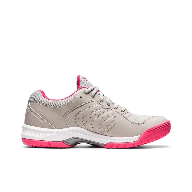 Asics Gel-Dedicate 6 Wear-Resistant Low-Top Running Shoes Women's Khaki Pink-1