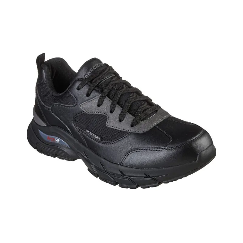 Skechers ARCH FIT SR Cushioning Anti-Slip And Wear-Resistant Low-Top Casual Shoes Men's Black-2