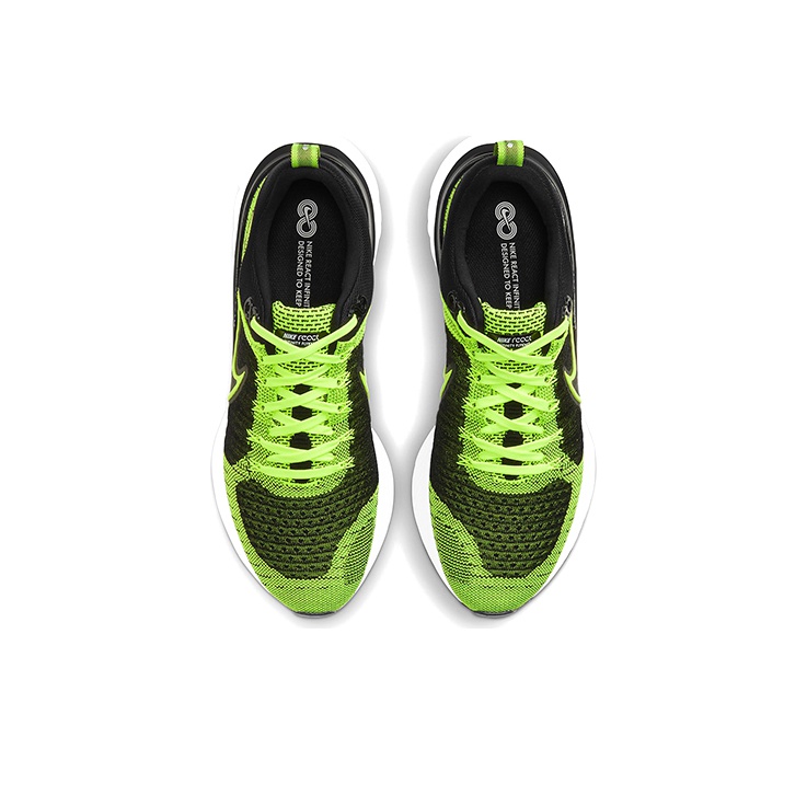 Nike React Infinity Run Flyknit 2 Volt Black - POIZON