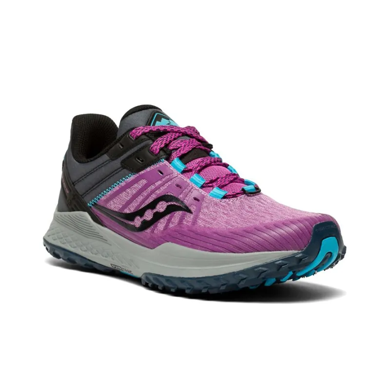 Saucony Mad River TR Cushioned Anti-Slip And Wear-Resistant Lightweight Low-Top Running Shoes Women's Black Purple-2