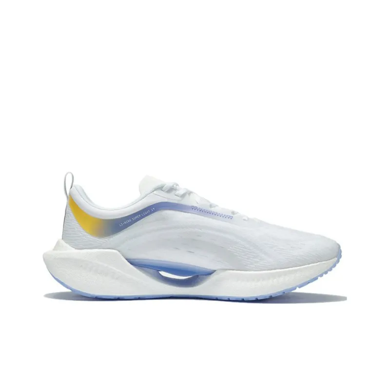 LiNing Super Light 19 Cushioning Anti-Slip And Wear-Resistant Reflective Low-Top Running Shoes Women's White Blue-1