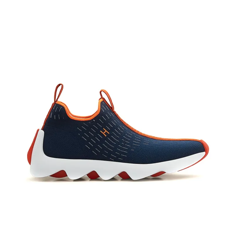 HERMES Eclair Cushioning, Slip Resistant, And Abrasion Resistant Low Top Casual Shoes Men's Marine Blue-1
