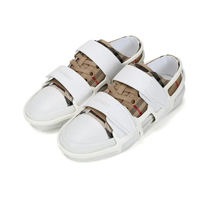 Burberry Low Top Stylish Skateboarding Shoes Women's Archive Beige-2