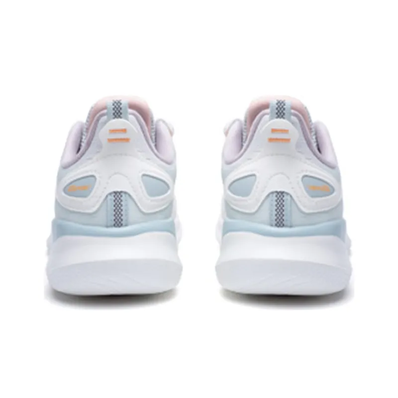 XTEP Soft Cube Slip Resistant And Breathable Low Top Running Shoes Women's White Green-3