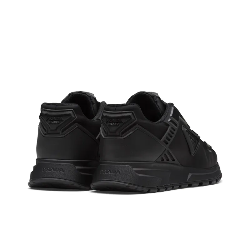 PRADA PRAX 1 Anti Slip Wear Resistant Low Top Casual Shoes Men's Black-2