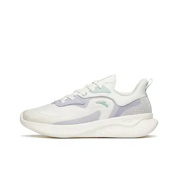 Anta Running Collection Cushioning Anti Slip And Wear Resistant Low Top Running Shoes Women's White Purple