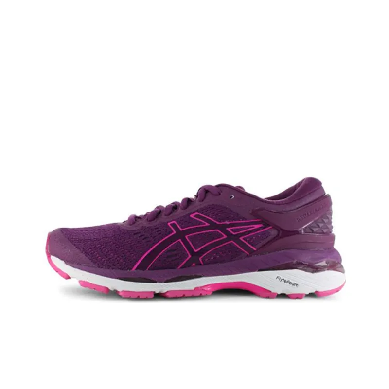 Asics Gel-Kayano 24 Breathable And Wear-resistant Low-Top Running Shoes Women's Purple D-Width-0