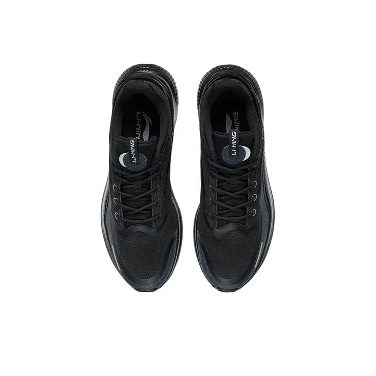 LiNing Liuyun Shock Absorbers With Slip Resistant And Abrasion Resistant Properties Low Top Casual Shoes Men's Black-3