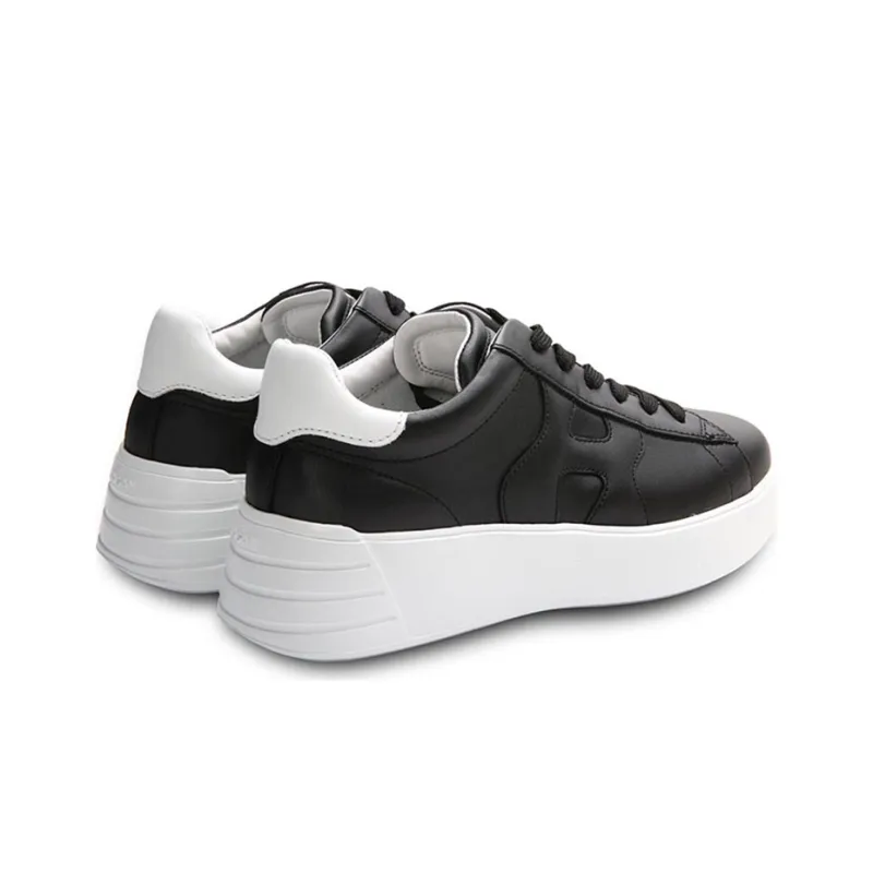 HOGAN Rebel Cushioning, Slip Resistant, And Abrasion Resistant Low Top Athletic Shoes Women's Black-3
