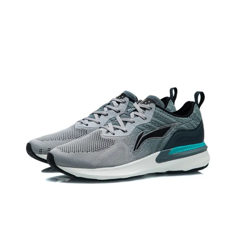 LiNing Arashi Cushioning Low-Top Running Shoes Men's Gray Green-2