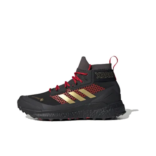 Adidas Terrex Free Hiker Hiking / Trekking Shoes Men Mid-Top Black/Red