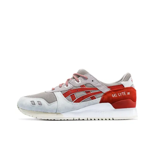 Asics Gel-Lyte 3 Running Shoes Unisex Low-Top Beige Gray/Red