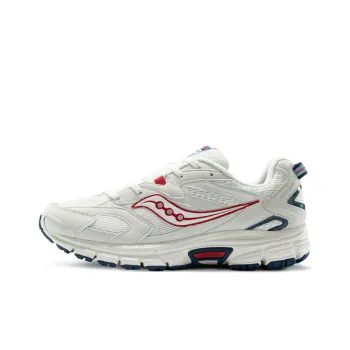 Saucony Cohesion 9 Anti-Slip And Wear-Resistant Breathable Low-Top Casual Running Shoes Men's Beige White Blue