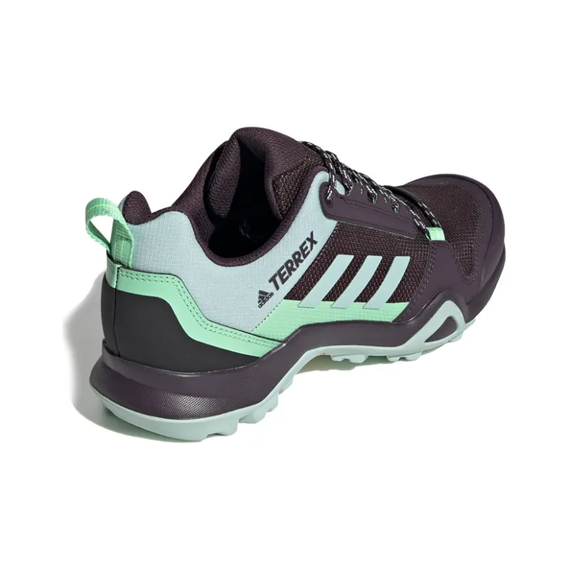 Adidas Terrex AX3 Cushioned Slip-Resistant Low-Top Outdoor Shoes Women's Purple Green-2