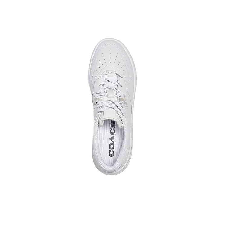 COACH CitySole Court Low Top Stylish Skateboarding Shoes Women's Pure White-3
