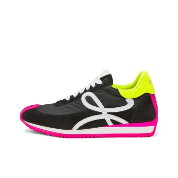 LOEWE Flow Runner Low Top Casual Shoes Women's Black White Red