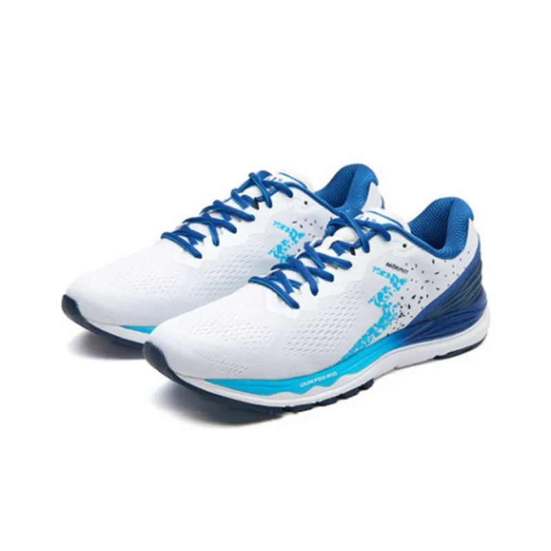361° Cushioning Anti Slip And Wear Resistant Low Top Casual Running Shoes Men's White Blue-2