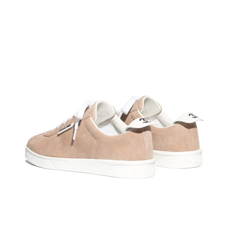 CHANEL Suede Street Low Top Stylish Skateboarding Shoes Women's Dark Pink-3