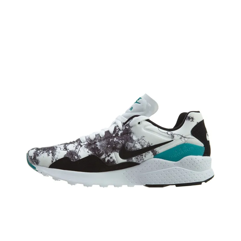 Nike Air Pegasus 92 Anti-Slip Wear-Resistant Breathable Lightweight Low-Top Running Shoes Men's White Gray Blue-0
