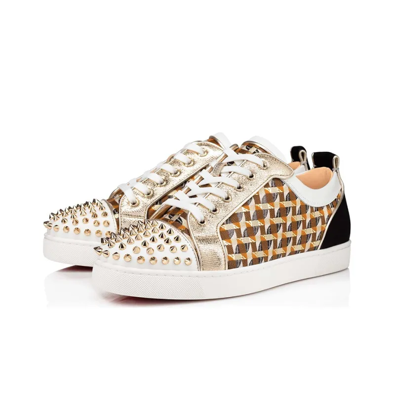 Christian Louboutin Skateboard Shoes Men Low-Top Gold-1