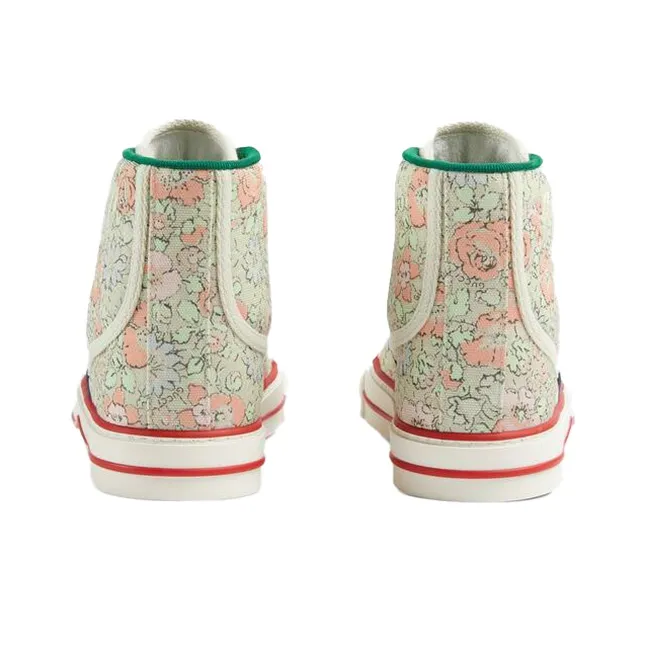 GUCCI Liberty Of London X GUCCI Women's Tennis 1977 High 'Floral Mint Green' Women's-3