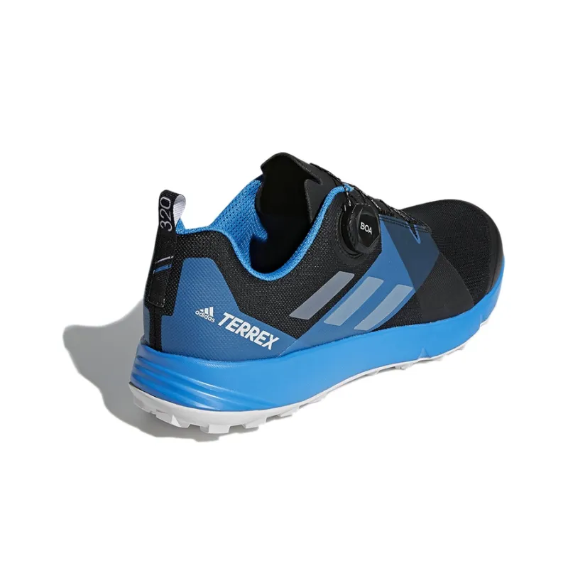 Adidas Terrex Two Boa Low-Top Running Shoes Men's Black Blue-3