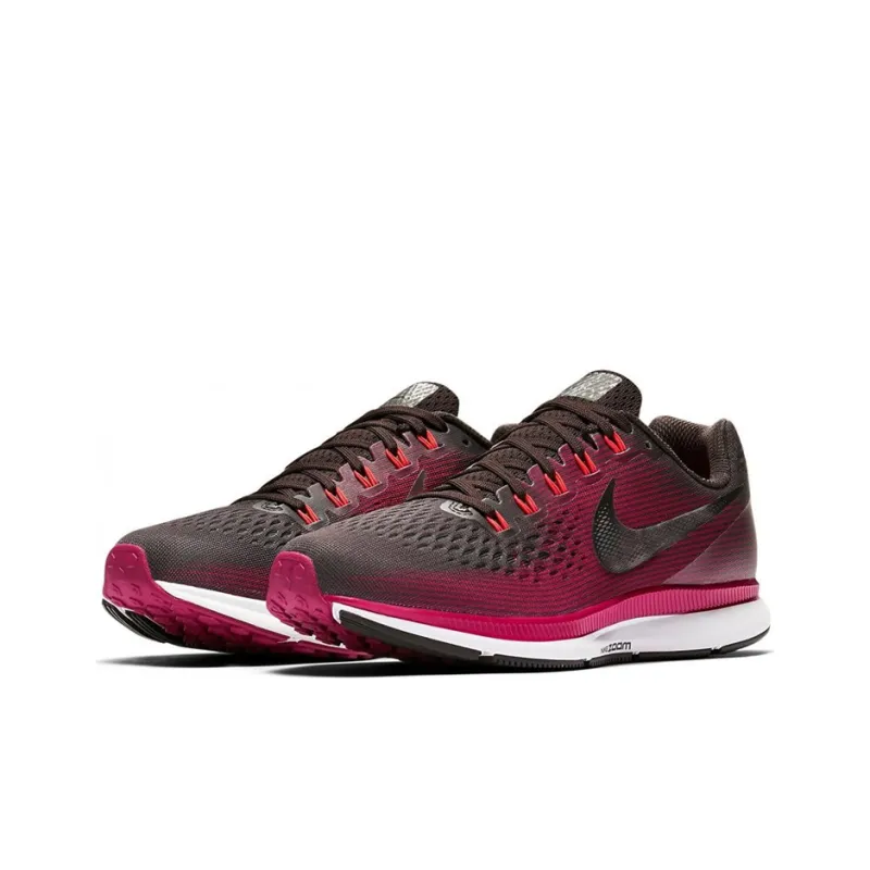 Nike Pegasus 34 Running Shoes Women's Low Top Black/Purple/White-2