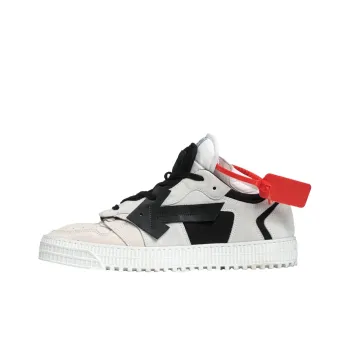 OFF WHITE C/O Virgil Abloh Men'S Black And White Off Court Low Sneakers