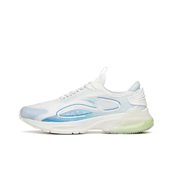 Anta Tron 1.0 Cushioned Slip Resistant Abrasion Resistant Breathable Low Top Running Shoes Men's White Blue Gray