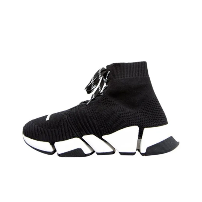 Balenciaga Speed 2 Lace Up Trainer 'Black White'-0