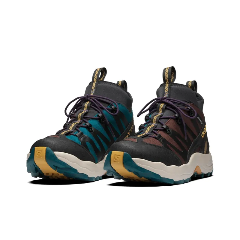 SALOMON XA-Pro 1 Mid Gore-Tex Black Chocolate Brown Blue-1