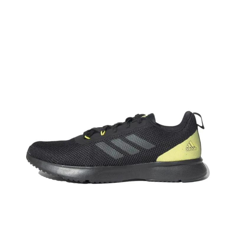 Adidas Glowrun Glowrun Reflective Wear-Resistant Low-Top Running Shoes Men's Black Yellow-0