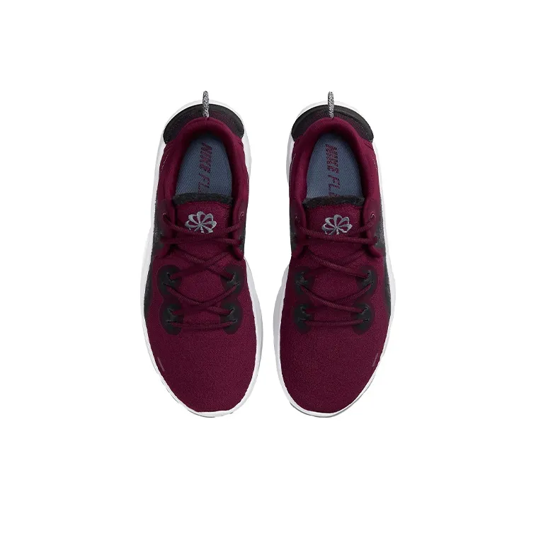 Nike Flex Run 2021 Low Top Deep Wine 'Red White' Women's-3