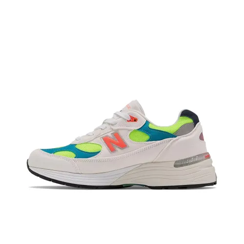 New Balance 992 White Neon Cyan