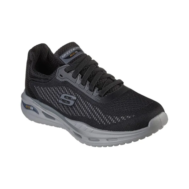 Skechers Cushioning, Breathable, Abrasion Resistant, Coverage, Slip Resistant Low Top Running Shoes Men's Black-2