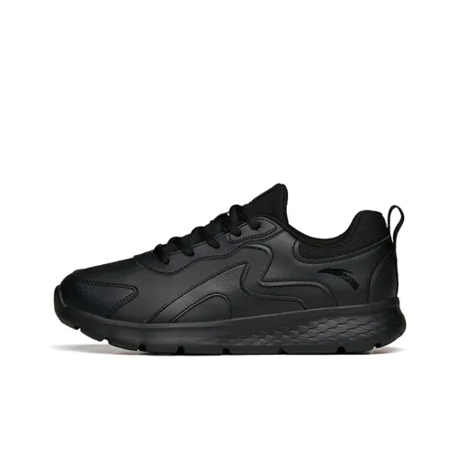 Anta Running Collection Cushioning Anti Slip And Wear Resistant Low Top Running Shoes Men's Pure Black