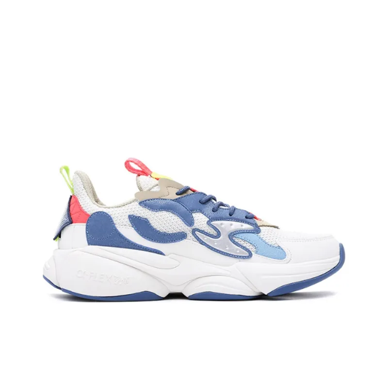 Erke Strange Bomb Running Shoes Men Low Top White/Blue-1