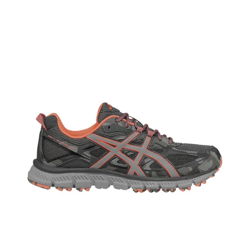Asics Gel-Scram 3 Anti-Slip And Wear-Resistant Breathable Low-Top Running Shoes Women's Gray Red-1