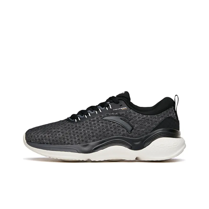 Anta Running Collection Cushioning Low Top Running Shoes Men's Black Gray-0