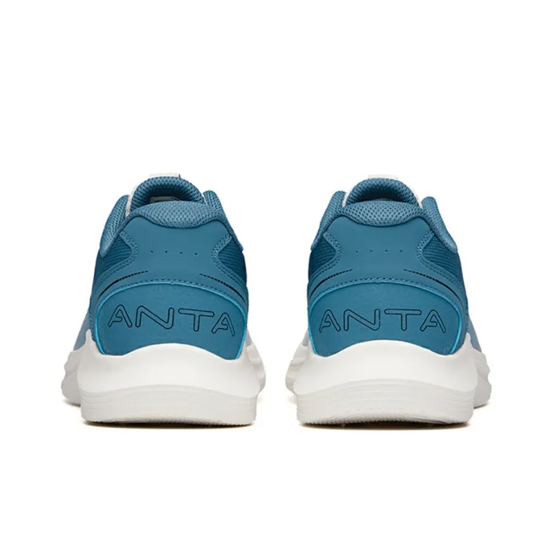Anta Running Collection Slip-Resistant Breathable Low-Top Running Shoes Men's White Blue-3