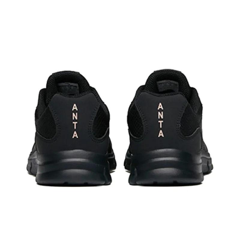 Anta Running Collection Anti Slip Wear Resistant Breathable Lightweight Low Top Running Shoes Women's Black-4