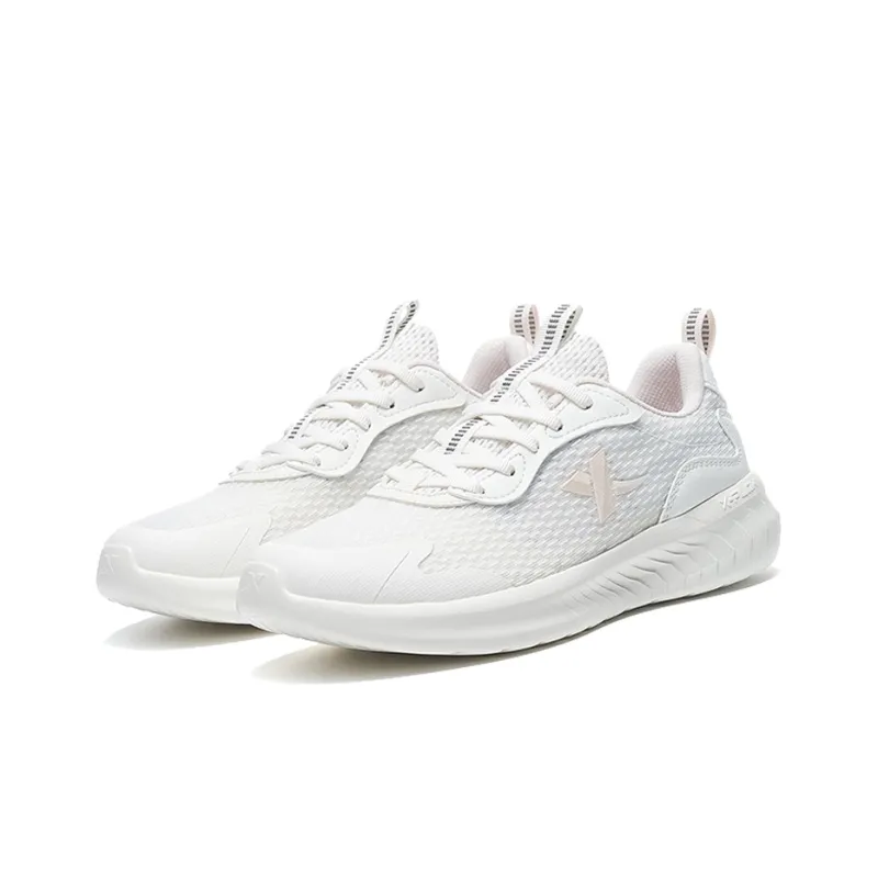 XTEP Cushioning, Slip Resistant, And Abrasion Resistant Low Top Running Shoes Women's White-1